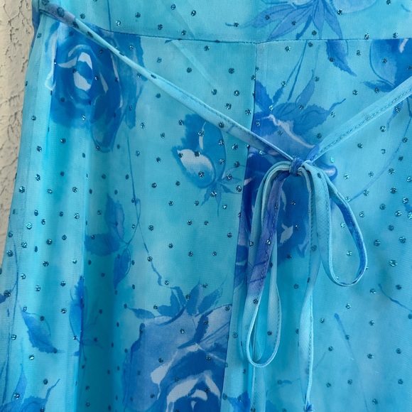 Girls’ Blue Floral Easter Dress - Picture 3 of 4